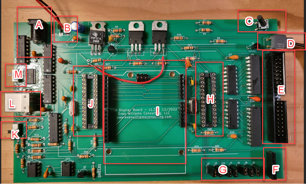 LCD display board circuit
